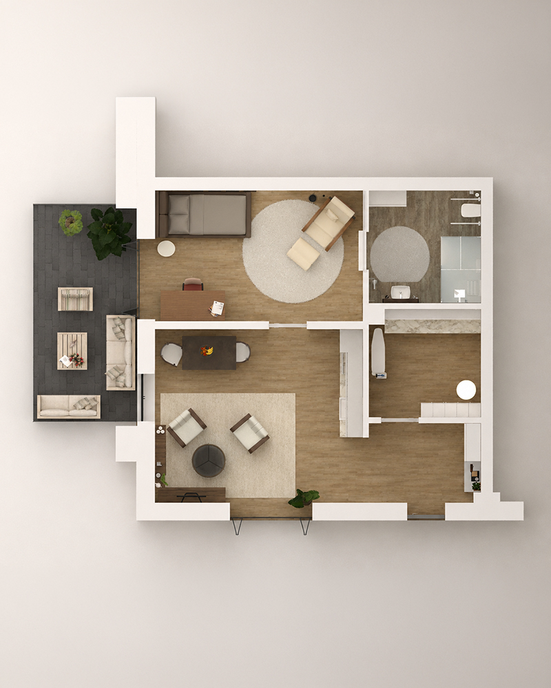 Grundriss kleine Wohnung